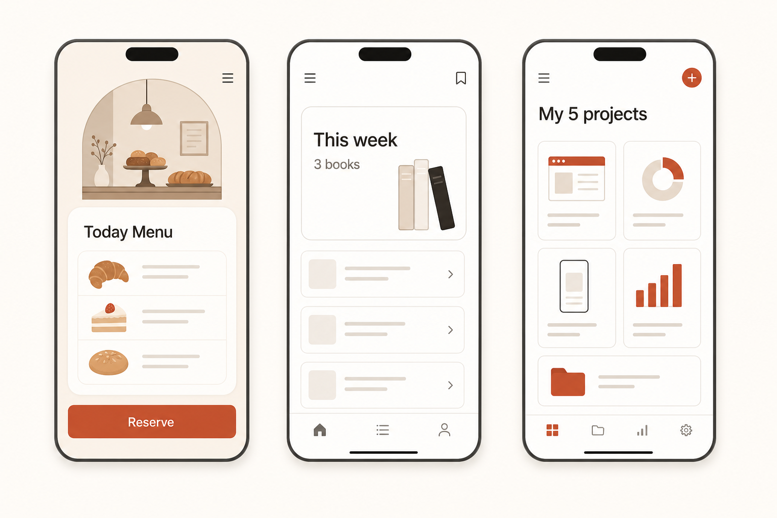🎨 생성 (Codex CLI) — 비개발자 3명이 30일 후 만든 SaaS 폰 mockup 3장 (자영업/직장인/취준생).